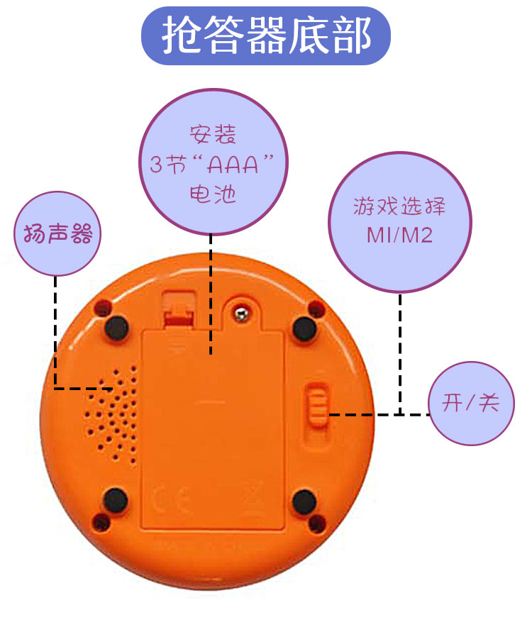 \"美佳奇儿童益智抢答器电子棋盘桌面有声玩具,产品编号GL01020\"/