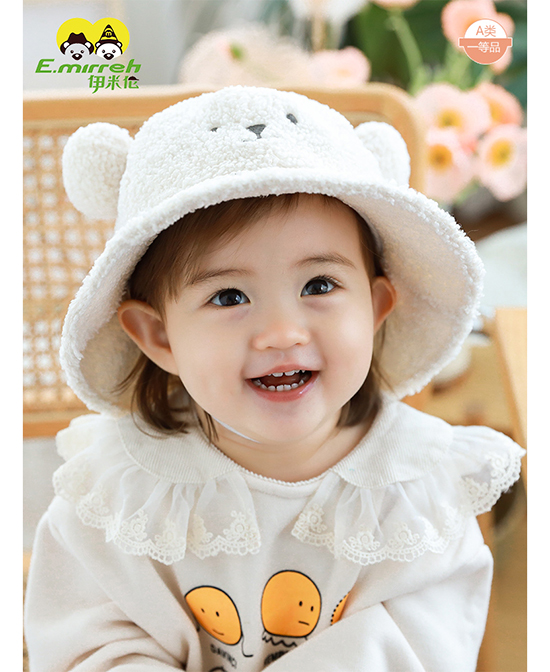 伊米伦儿童帽秋冬保暖泰迪绒婴儿帽子代理,样品编号:98055