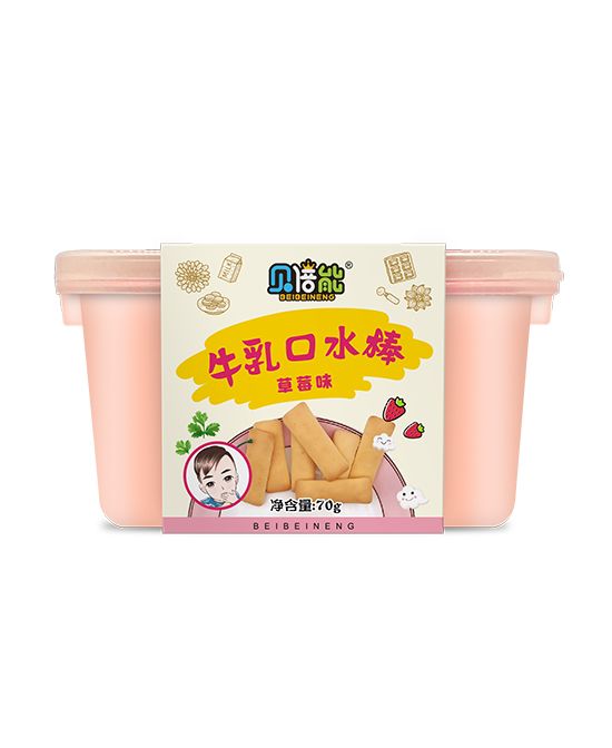 贝倍能零食牛乳口水棒草莓味代理,样品编号:91769