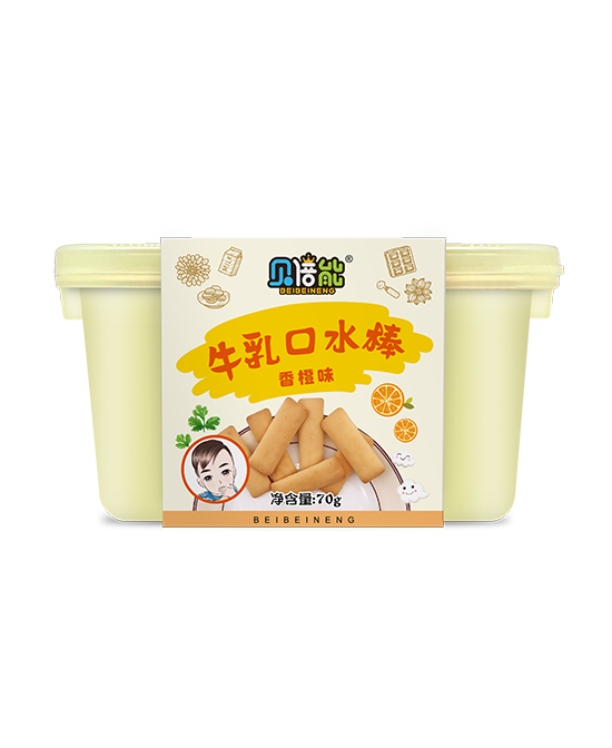 贝倍能零食牛乳口水棒香橙味代理,样品编号:91773