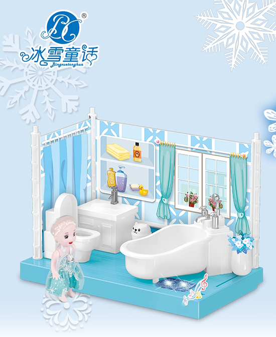 蒙太奇玩具冰雪童话系列冰雪浴室代理,样品编号:92981