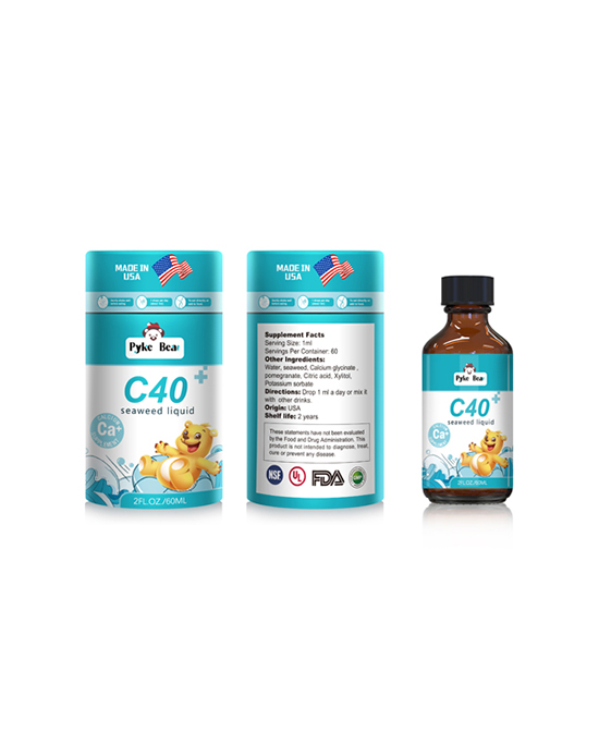 派克熊营养品C40海藻饮液（钙滴剂）代理,样品编号:93779