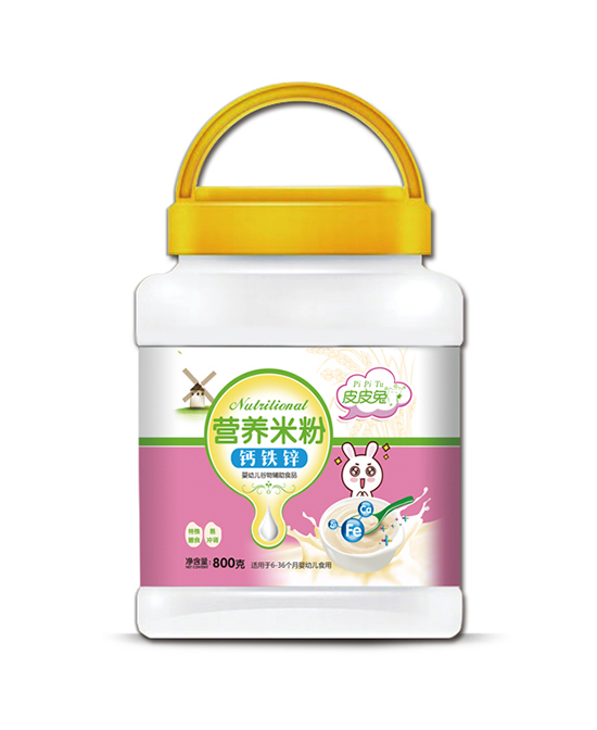 皮皮兔营养辅食钙铁锌营养米粉代理,样品编号:95380