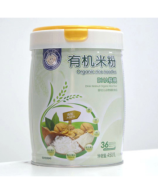 乐婴坊婴童辅食有机米粉-DHA核桃代理,样品编号:96337