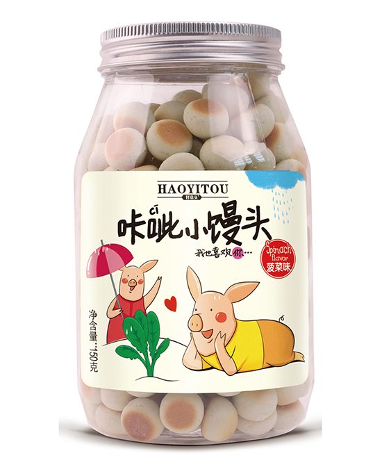 好意头零食咔呲小馒头 菠菜味代理,样品编号:95802