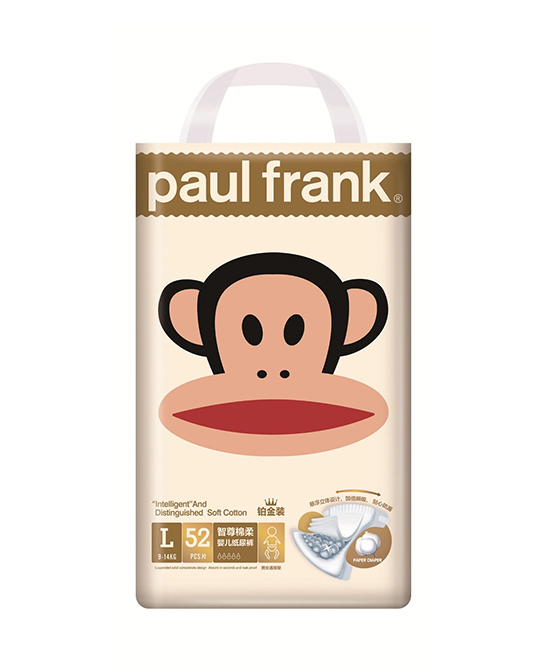 大嘴猴 _ paulfrank纸尿裤铂金装智尊棉柔婴儿纸尿裤L52代理,样品编号:96192