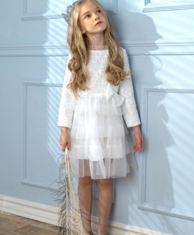 童趣白色连衣裙