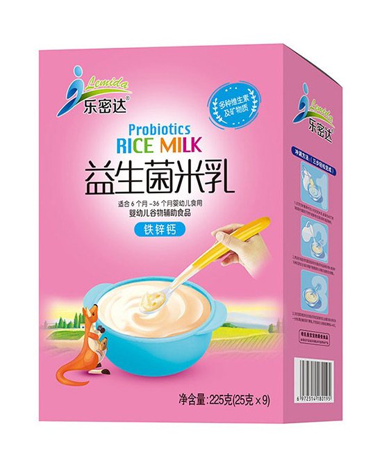 乐密达铁锌钙益生菌米乳-225g
