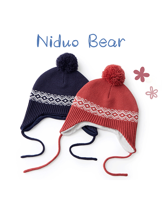 尼多熊婴童服饰配件男女童毛线帽代理,样品编号:105674