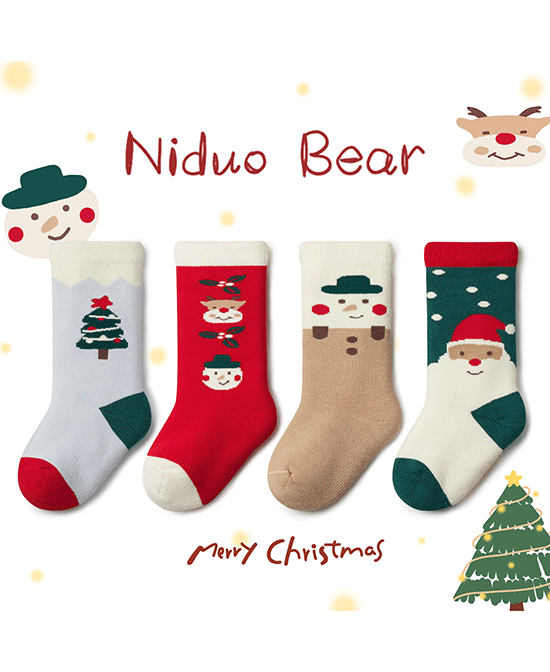 尼多熊婴童服饰配件圣诞袜代理,样品编号:105676
