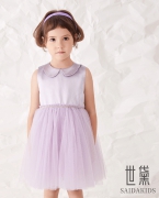世黛紫色网纱公主裙