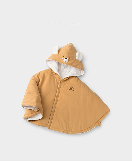 乖奇熊婴童服饰、配饰加厚纯棉外出斗篷代理,样品编号:106407