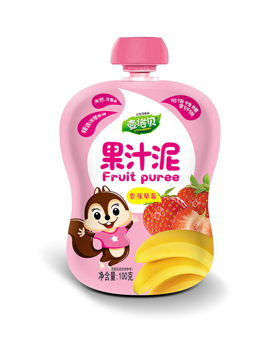 壹诺贝休闲零食果汁泥 香蕉草莓代理,样品编号:106993