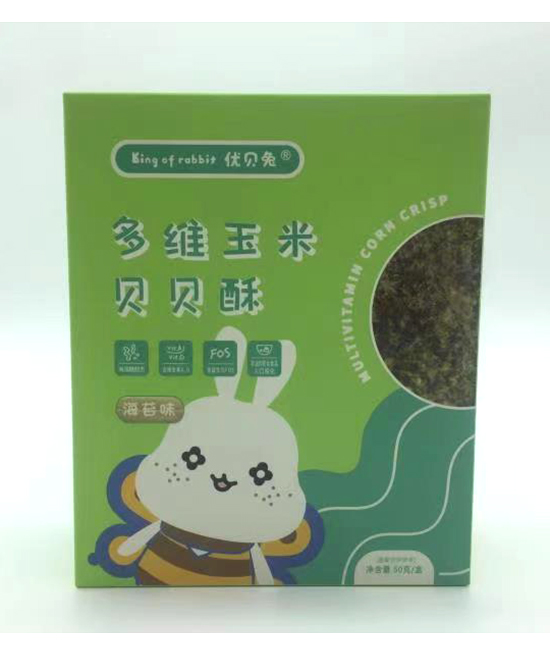 优贝兔食品多维玉米贝贝酥海苔味代理,样品编号:100105