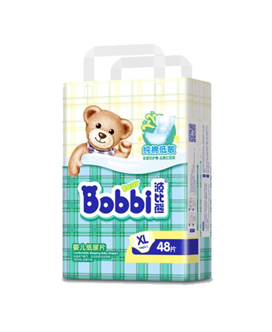 波比熊纯棉低敏大包纸尿片XL48