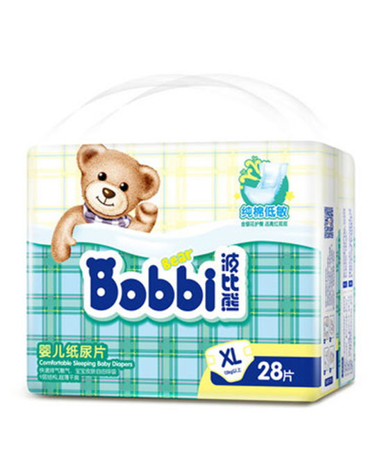 波比熊纯棉低敏婴儿纸尿片XL28