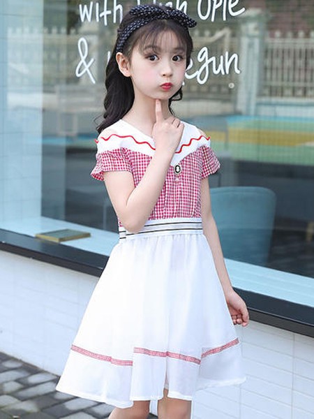 小神童童装新款夏季女童套装代理,样品编号:101858
