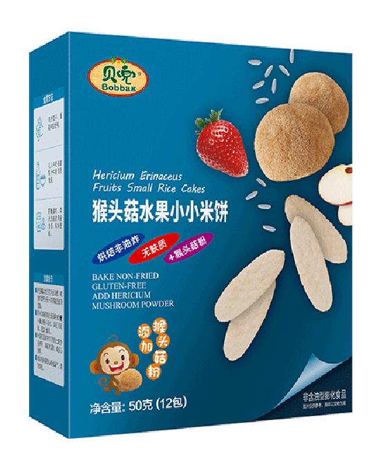 贝兜食品猴头菇水果小小米饼代理,样品编号:102922