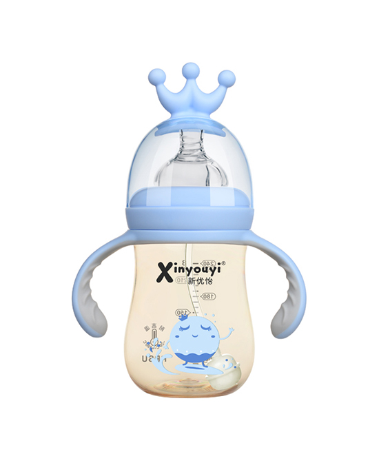 新优怡奶瓶皇冠PPSU奶瓶 蓝色代理,样品编号:102675