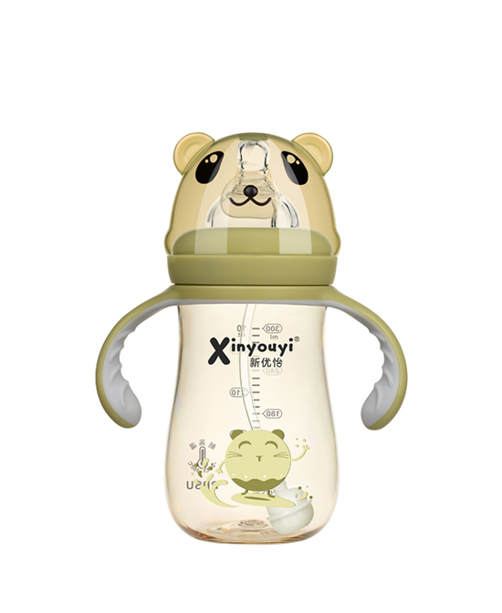 新优怡奶瓶熊猫PPSU奶瓶 绿色代理,样品编号:102676