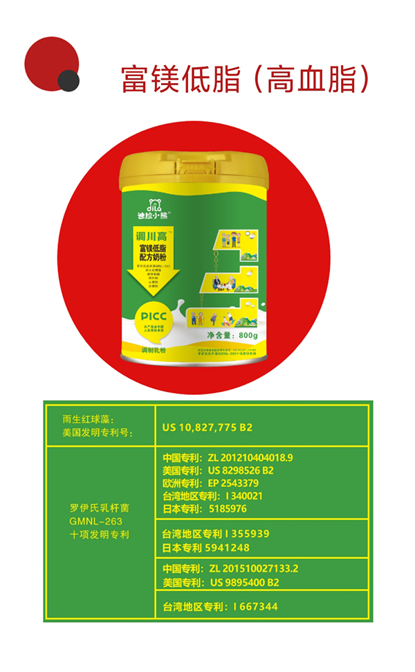 \"迪拉小熊调川高富镁低脂配方奶粉,产品编号110211\"