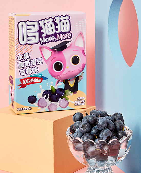 哆猫猫水果酸奶溶豆蓝莓味