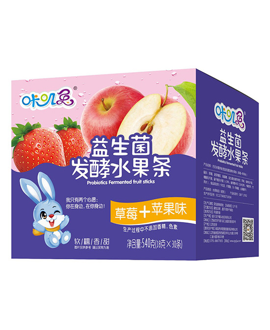 咔叽兔草莓苹果益生菌发酵水果条