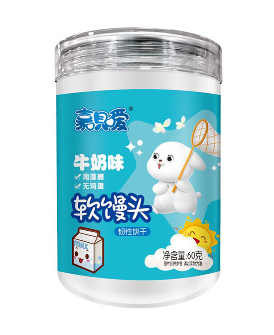 多嘉爱米粉牛奶味软馒头代理,样品编号:115311