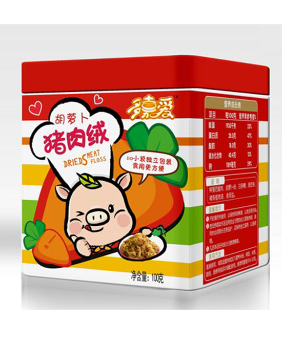 嘉呗嗳婴童辅食胡萝卜猪肉绒代理,样品编号:115392